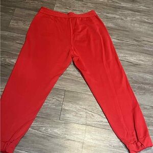 Alice + Olivia Vibrant Red Textured Pants